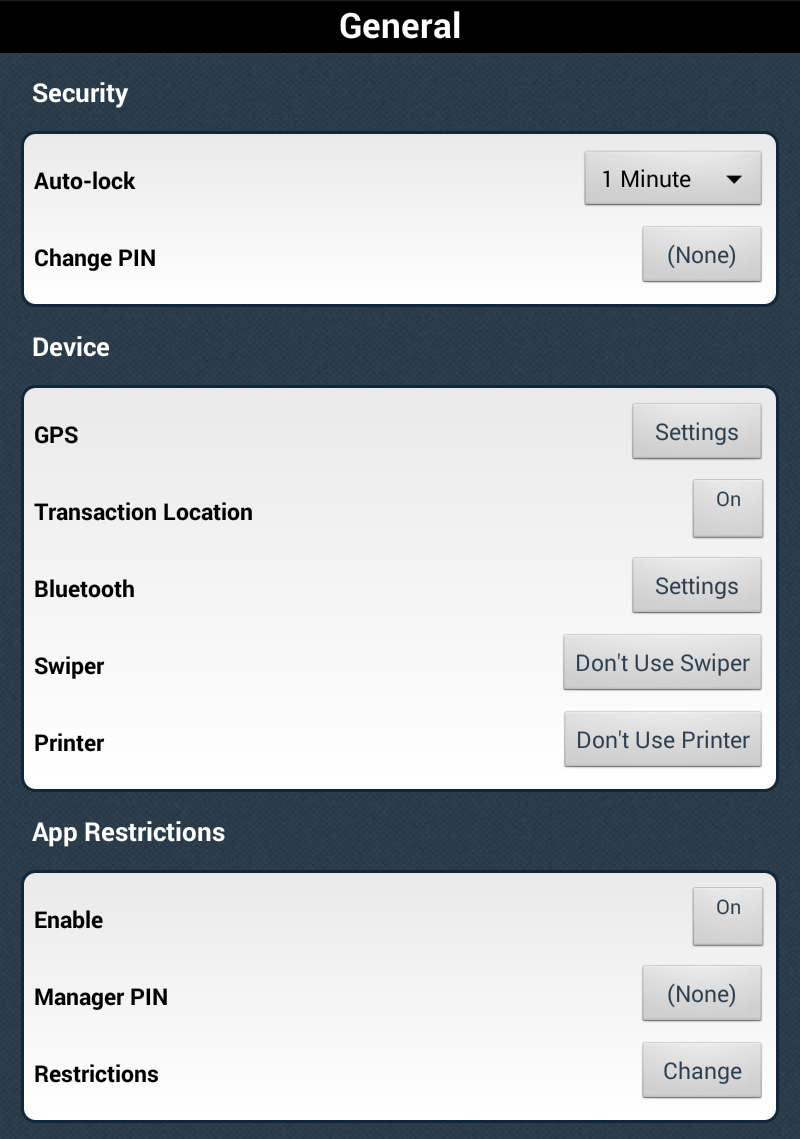Settings